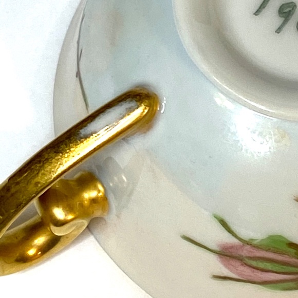 $5 when Bundled with 2 other items. 
Vintage Hand-painted Teacup & Dish, Signed - Picture 5 of 10
